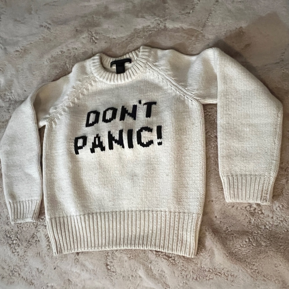 Marc By Marc Jacobs 100% Merino Wool Cream Knit Sweater